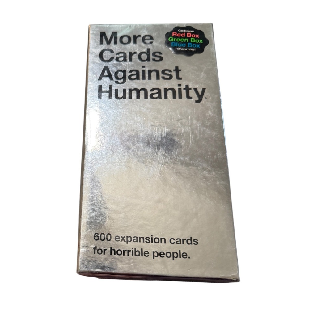 NEW More Cards Against Humanity 600 Card Expansion Set Silver Box Factory Sealed